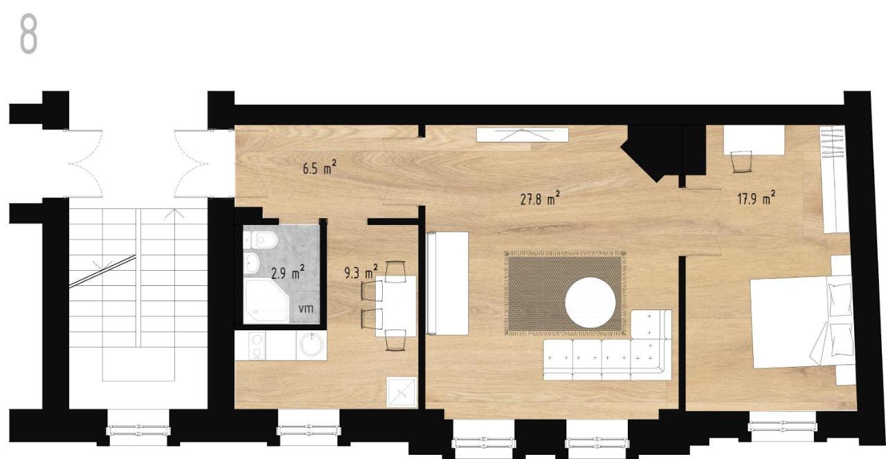 里加Ancient Storie'S Ap 65Sqm Renovated Free Parking公寓 外观 照片